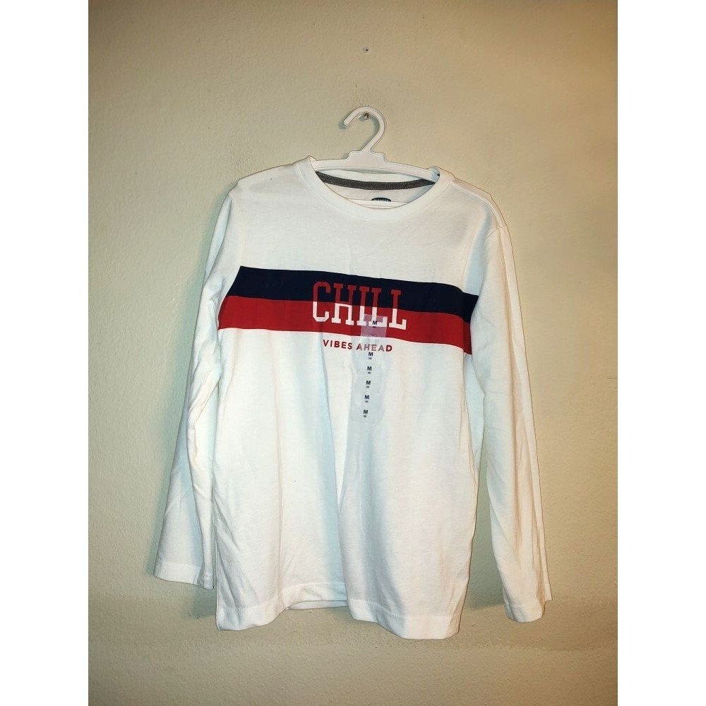 New with tag Youth Boy's Old Navy Chill Vibes Ahead White Soft Tank Top ​Size M